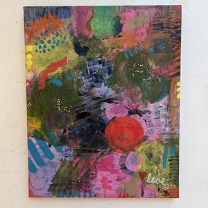 Painting on Canvas 8" x 10" Abstract Expressionism Original Signed tlp 'Freedom'